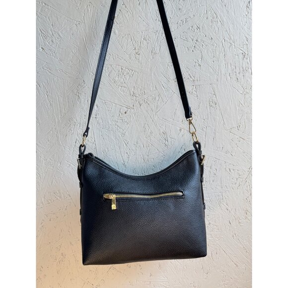 GIANI BERNINI Pebbled Soft medium women's shoulder crossbody bag - Black NEW! - Picture 7 of 16